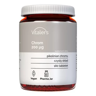 Vitaler's, Chromium (Chrom) 200 µg, 180 tab. - Witaminy i minerały - miniaturka - grafika 1
