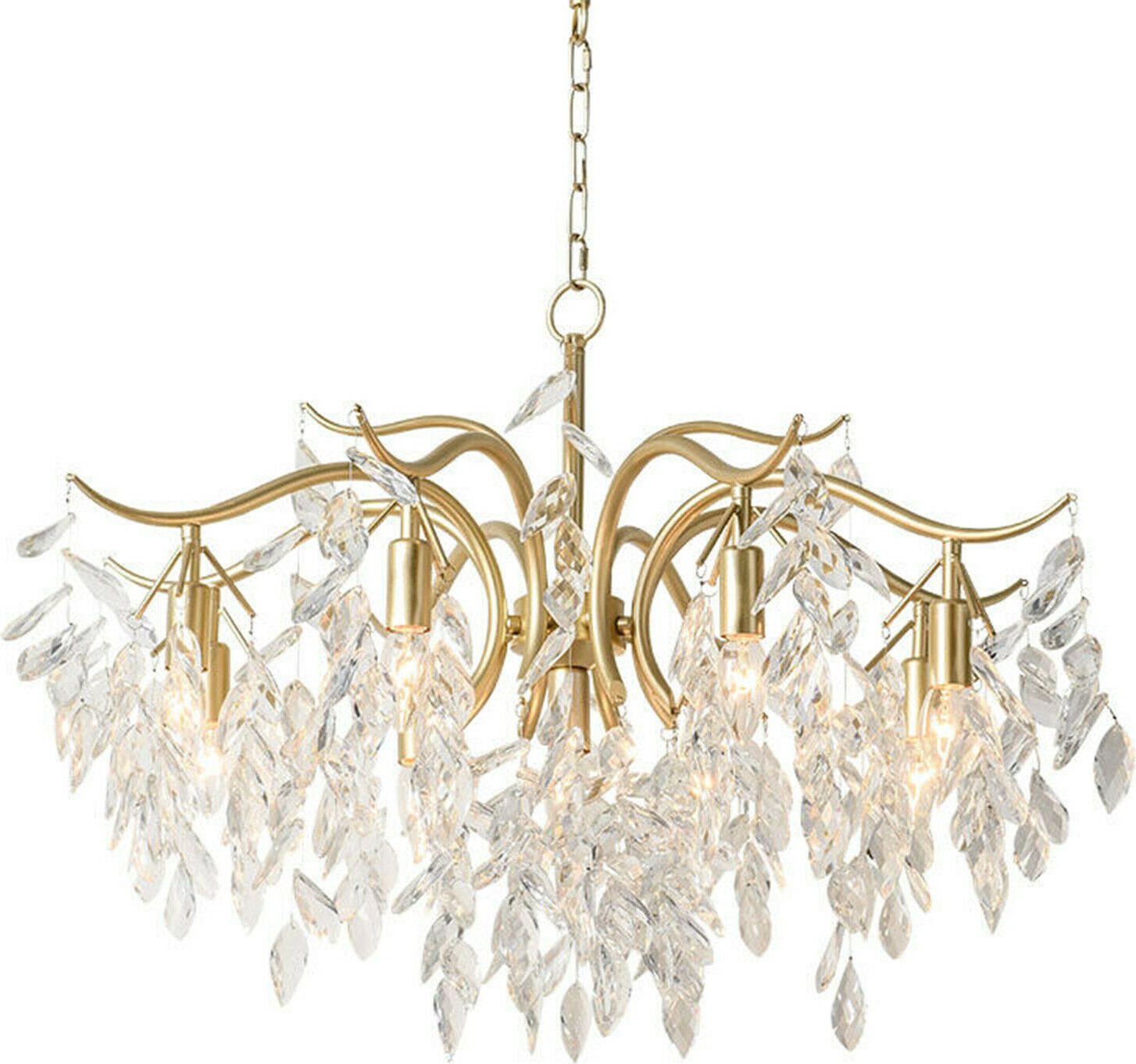 Kryształowy żyrandol wiszący Lampa LED do sypialni Regulowany Nowoczesny