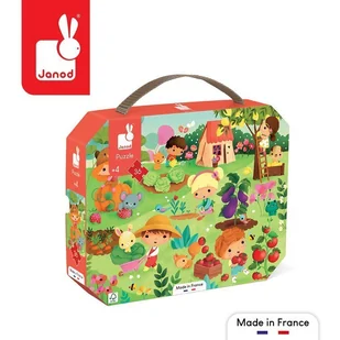 Janod, puzzle w walizce Ogród 3 - Puzzle - miniaturka - grafika 1