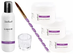 Zestaw akrylowy akryl 3x15 ml + liquid 100 ml - Manicure tytanowy - miniaturka - grafika 1