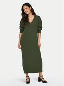 Sukienki - ONLY Sukienka dzianinowa New Tessa 15236372 Zielony Relaxed Fit - miniaturka - grafika 1