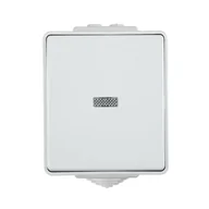 Wyłączniki światła i elektryczne - Efapel Włącznik schodowy Z PODŚWIETLENIEM SZARY IP65 WATERPROOF - miniaturka - grafika 1