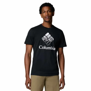 Męska koszulka Columbia Rapid Ridge Graphic black/heavenly - L - Koszulki męskie - miniaturka - grafika 1
