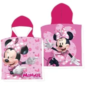 Okrycia kąpielowe dla dzieci - Ponczo kąpielowe z kapturem ręcznik Myszka Minnie mikrofibra - miniaturka - grafika 1