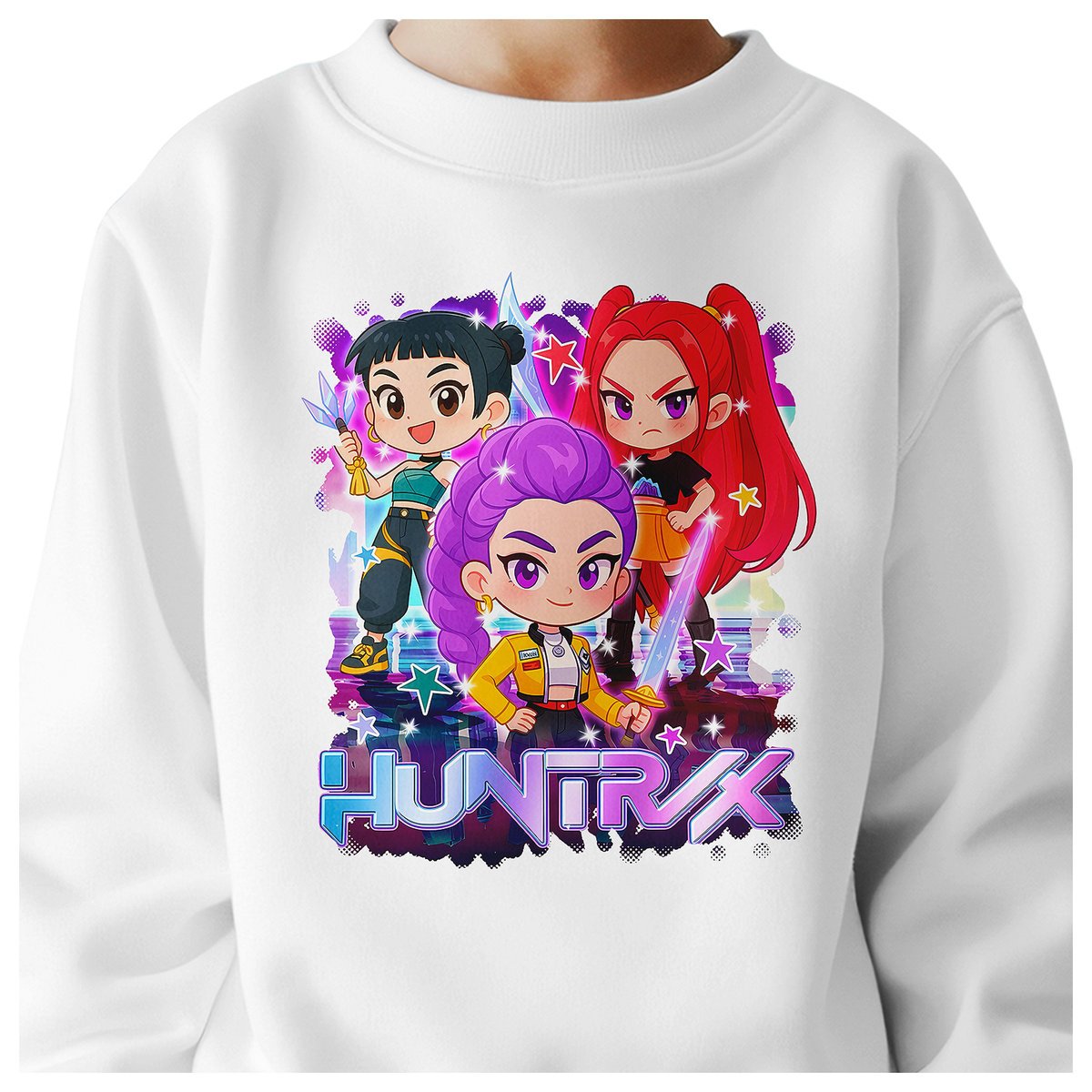 BLUZA DZIECIĘCA KPOP DEMON HUNTERS HUNTRIX 146-152 BAWEŁNIANA JAKOŚĆ