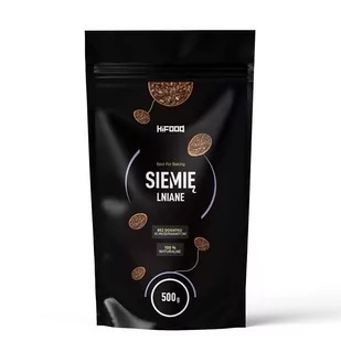 SIEMIĘ LNIANE ZŁOTE 500g HiFOOD - Ziarna i nasiona roślin strączkowych - miniaturka - grafika 1