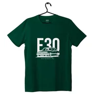 Odzież do sportów motorowych - T-shirt koszulka BMW E30 Classic Butelkowa zieleń-M - miniaturka - grafika 1