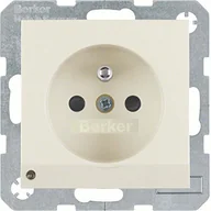 Gniazdka elektryczne - Hager Polo Gniazdo pojedyncze z/u LED krem połysk S.1 6765108982 6765108982 - miniaturka - grafika 1