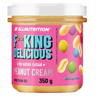 Słodkie kremy i masła - Allnutrition Fitking Peanut Cream 350G Masło Orzechowe Z Drażami Bez Cukru - miniaturka - grafika 1