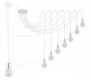Lampy sufitowe - Lemir Maris lampa wisząca 7-punktowa biała/chrom O2757 W7 BIA + CH O2757 W7 BIA + CH - miniaturka - grafika 1