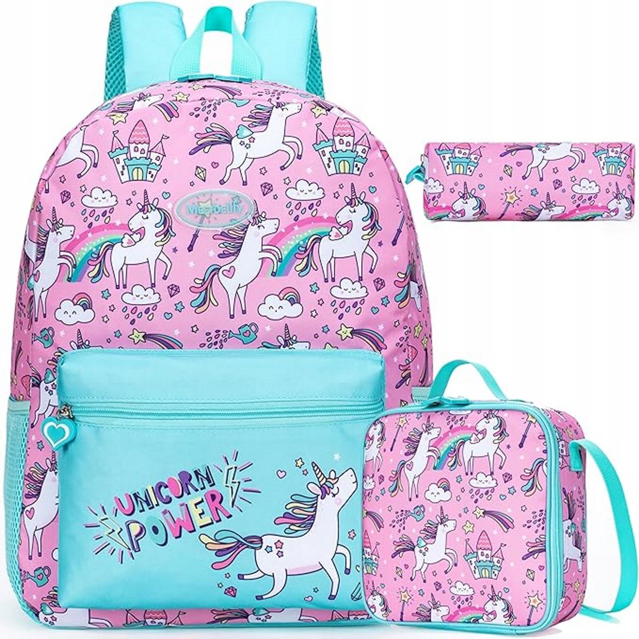 Plecak dla dziewczynki dziewcząt tornister piórnik torba do szkoły Zestaw