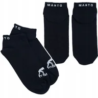 Skarpetki męskie - Skarpety Stopki Manto Logo Czarne R. M - miniaturka - grafika 1