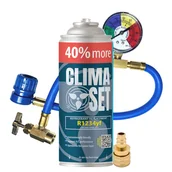 Serwis klimatyzacji - Gaz do klimatyzacji ClimaSet R1234yf 470 g, z przewodem z manometrem i adapterem R1234yf - miniaturka - grafika 1