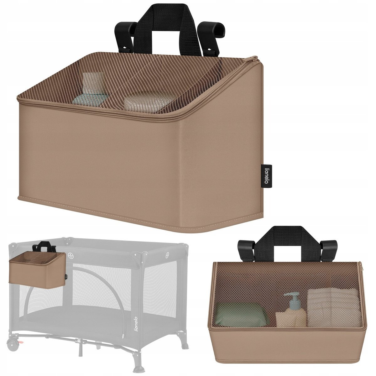 Organizer na łóżeczko wiszący przybornik 43x15x23 Lionelo Sidepocket Medium
