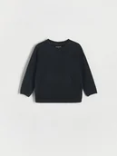 Bluzki dla niemowląt - Reserved - Longsleeve z grubszej dzianiny - ciemnoszary - miniaturka - grafika 1