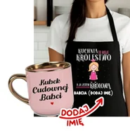 Gadżety dla niej i dla niego - Zestaw prezentowy dla Babci - Fartuch kuchenny plus kubek - miniaturka - grafika 1