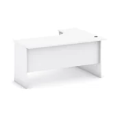 Biurka - B2B Partner Biurko ergonomiczne lewe, biały 437433 - miniaturka - grafika 1