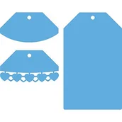 Etykiety do drukarek - Marianne Design Creatables etykiety serca - szablon do wykrawania i wytłaczania do tworzenia kartek i scrapbookingu, metal, niebieski, 6,1 x 10,1 x 0,4 cm - miniaturka - grafika 1