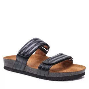 Caprice Klapki 9-27400-28 Black Nappa 022 - Klapki i japonki damskie - miniaturka - grafika 1