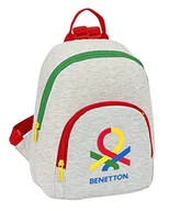 Plecaki - Safta BENETTON Pop plecak do codziennego użytku, idealny dla dzieci w różnym wieku, wygodny i wszechstronny, jakość i wytrzymałość, 25x13x30 cm, kolor szary, Szary, Estándar, Casual - miniaturka - grafika 1