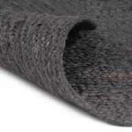 Dywany - vidaXL Ręcznie robiony dywan z juty, okrągły, 210 cm, ciemnoszary - miniaturka - grafika 1