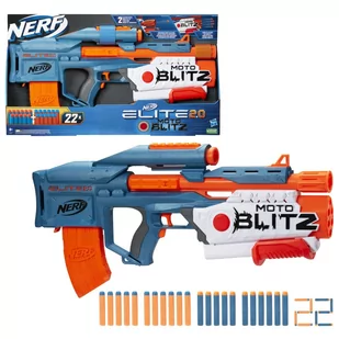 NERF Blaster Moto Blitz 2.0 Wyrzutnia strzałek automat + 22 strzałki - Zabawki militarne - miniaturka - grafika 1