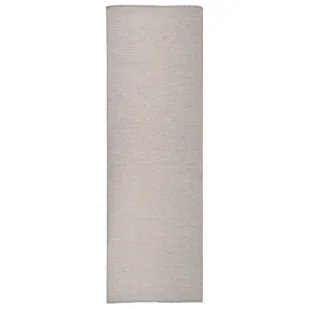 vidaXL Dywan zewnętrzny o płaskim splocie, 80x250 cm, taupe - Dywany zewnętrzne - miniaturka - grafika 1