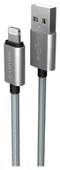 Kable USB - CANYON BRAIDED MFI LIGHTNING CABLE DARK/GREY CN_CNS-MFIC3DG - miniaturka - grafika 1