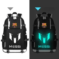 Torby podróżne - Plecak z nadrukiem Messi Football star tornister i torba podróżna czarny1 - miniaturka - grafika 1