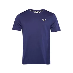 FILA Męski T-shirt BINZEN Regular Graphic, niebieski (Medieval Blue), S, Medieval Blue, S - Koszulki męskie - miniaturka - grafika 1