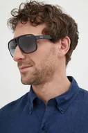 Okulary przeciwsłoneczne - Armani Exchange okulary przeciwsłoneczne męskie kolor czarny 0AX4104S - miniaturka - grafika 1