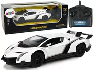 Zabawki zdalnie sterowane - Import leantoys Auto Sportowe R/C 1:24 Lamborghini Veneno Białe 2.4 G Światła 9740 - miniaturka - grafika 1