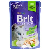 Mokra karma dla kotów - Brit Premium Kot Premium with Trout Fillets for Adult Cats JELLY 85g - miniaturka - grafika 1
