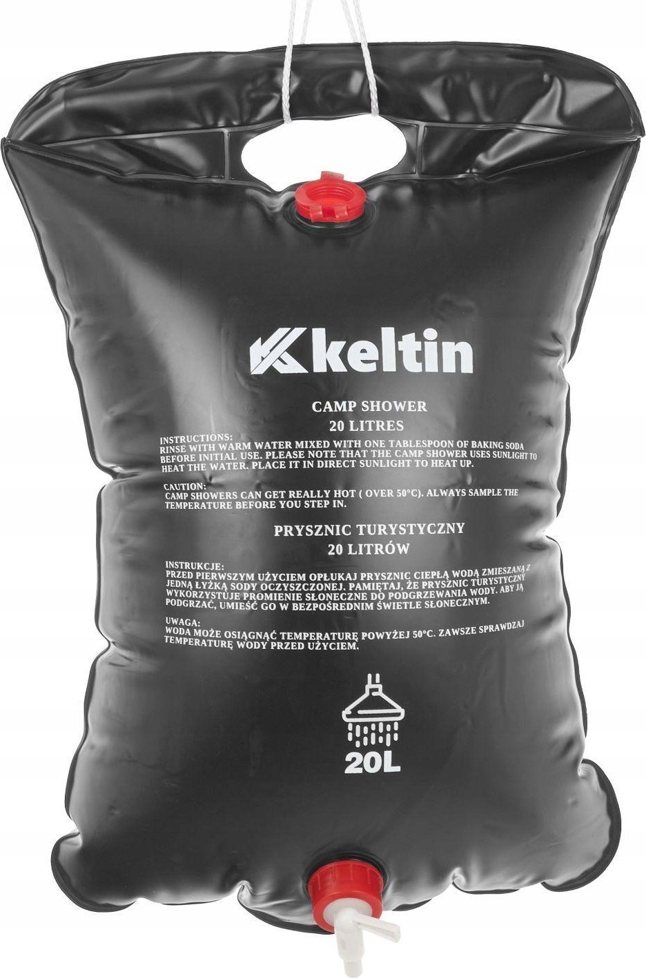 KELTIN Prysznic turystyczny 20L solarny 50