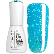 Lakiery hybrydowe - Luxury lakier hybrydowy z drobinkami holograficznymi 119 Cooler Blue 10ml - miniaturka - grafika 1