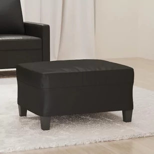 vidaXL Podnóżek, czarny, 70x55x41 cm, sztuczna skóra - Pufy i podnóżki - miniaturka - grafika 1