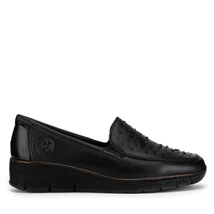 Półbuty Rieker 53752-00 Czarny - Półbuty damskie - miniaturka - grafika 1