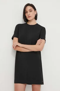 Calvin Klein sukienka kolor czarny mini rozkloszowana - Sukienki - miniaturka - grafika 1
