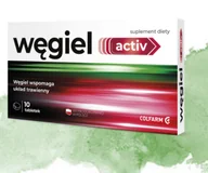 Suplementy naturalne - WĘGIEL Activ 10 sztuk COLFARM - miniaturka - grafika 1