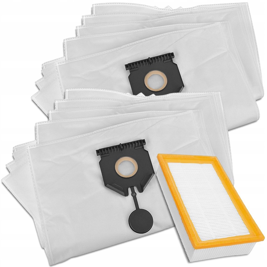 10x Worki + Filtr do Karcher Nt 30/1 40/1 50/1 Tact 6.904-367.0 2.889-155.0
