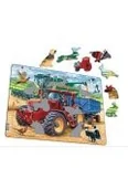 Puzzle - Układanka Kombajn i ciągnik - Żniwa w polu - miniaturka - grafika 1