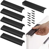 Zawiasy, okucia i inne akcesoria - Uchwyty kwadratowe - Uchwyty do szafek - Szafki kuchenne - Zestaw 6 elementów - Uchwyty ukryte - Nowoczesne uchwyty do szuflad - miniaturka - grafika 1