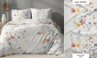 Pościel bawełniana 160x200 kremowa kolorowa kwiaty zapinana na suwak KARO Bawełna Max - Pościel Pościel bawełniana 160x200 kremowa kolorowa kwiaty zapinana na suwak KARO Bawełna Max - Pościel - miniaturka - grafika 1