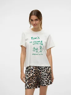 Vero Moda Koszulka w kolorze białym - Koszulki i topy damskie - miniaturka - grafika 1