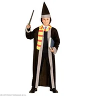 Stroje karnawałowe - Widmann Childs Wizard robe with Scarf & ma Fancy Dress Costume, 140, czarny 01147 - miniaturka - grafika 1