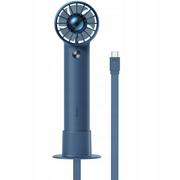Gadżety USB - Przenośny wentylator ręczny Baseus Flyer Turbine + kabel USB-C (niebieski) - miniaturka - grafika 1