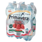 Woda - Primavera Napój gazowany o smaku maliny i imbiru 6 x 1,5 l - miniaturka - grafika 1