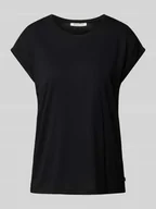 Koszulki i topy damskie - T-shirt o luźnym kroju z lejącej wiskozy - miniaturka - grafika 1