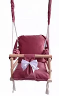 Place zabaw - HUŚTAWKA 3w1 DZIECI królik BORDOWA dom ogród pokój - miniaturka - grafika 1