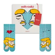 Skarpetki męskie - Skarpetki dla zakochanych (2x blondyn) r.41-46 + pudełko - miniaturka - grafika 1